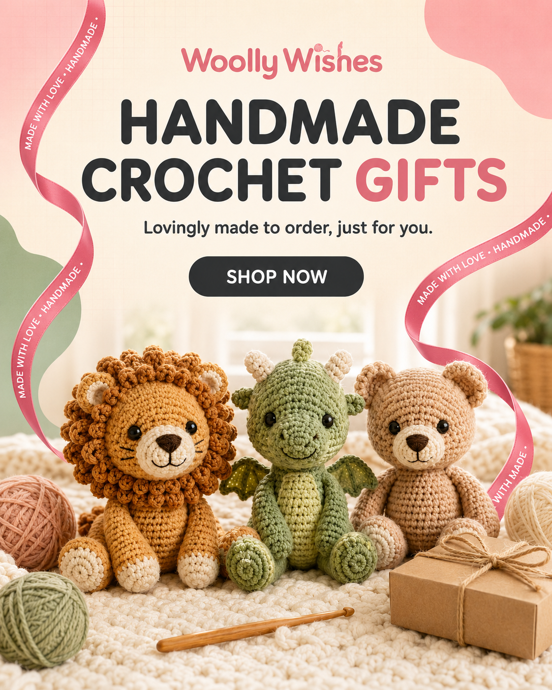 Woolly Wishes — Handmade Crochet Gifts mobile hero