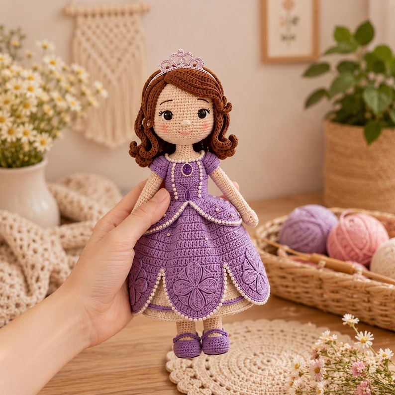 Handmade Crochet Sofia the First & Pepper Dolls — Royal Magic Amigurumi Princess Plush